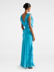 Forever New Blue Olive Petite Ruffle Dress - Image 2 of 4