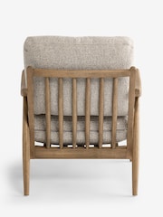 Textured Boucle Weave Mid Natural Hampton Wooden Accent Chair - Image 4 of 4