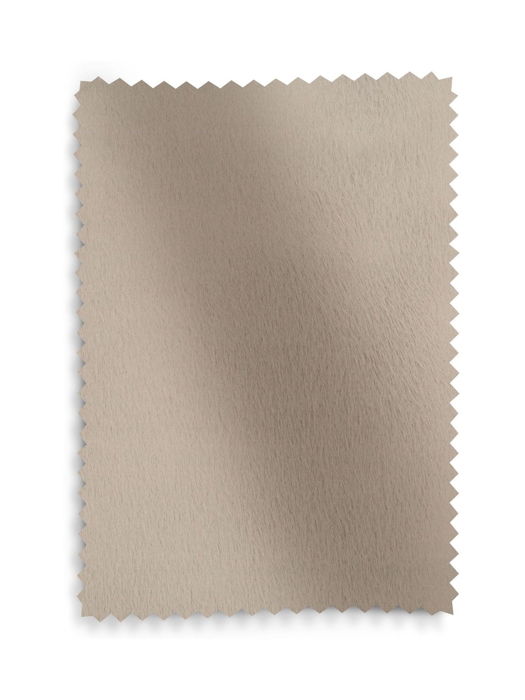 Alaska Faux Fur Taupe Natural Ellison Snuggle Chair - Image 10 of 10