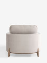 Alaska Faux Fur Taupe Natural Ellison Snuggle Chair - Image 9 of 10