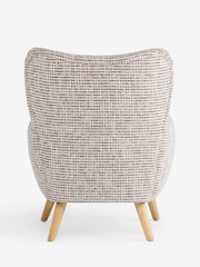 Multi Chenille Check Mink Brown Wilson Large Highback Armchair - Image 8 of 9