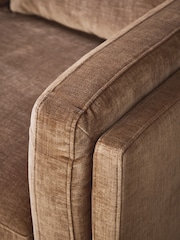 Distressed Chenille Cinnamon Brown Kayden 2 Seater Small Sofa In A Box - Image 3 of 9