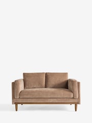 Distressed Chenille Cinnamon Brown Kayden 2 Seater Small Sofa In A Box - Image 6 of 9