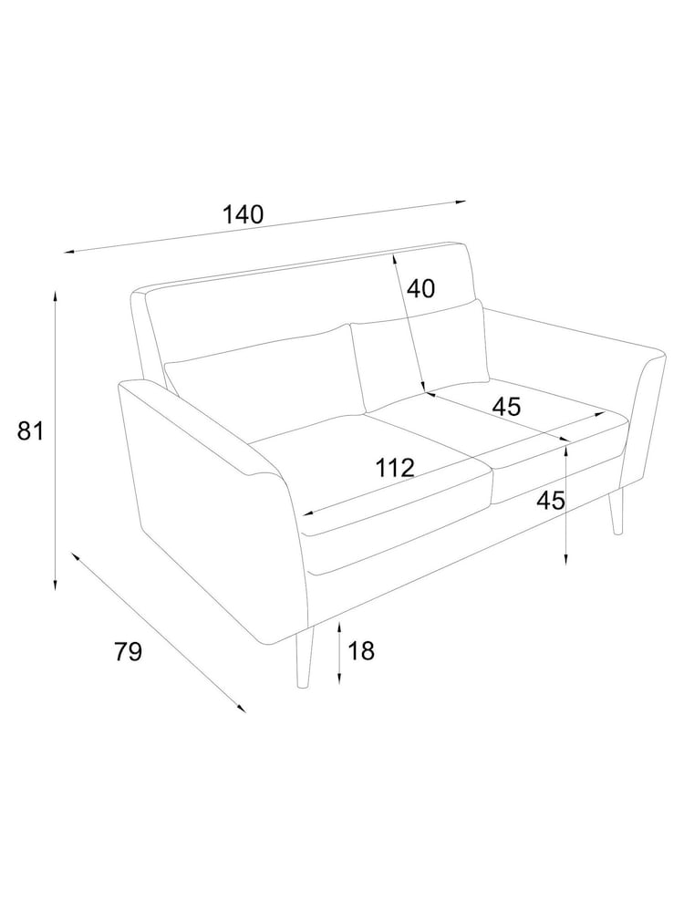 Soft Twill Rust Brown Mila 2 Seater Small 'Sofa In A Box' - Image 8 of 8 Soft Twill Rust Brown Mila 2 Seater Small 'Sofa In A Box' - Image 8 of 8
