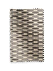 Metallic Broken Stripe Natural and Black Aire Wooden Accent Chair - Image 8 of 8