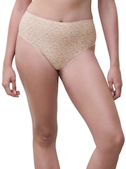 Chantelle One Size Soft Stretch Seamless High Waisted Nude Knickers - Image 1 of 4