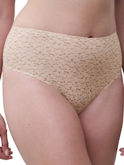 Chantelle One Size Soft Stretch Seamless High Waisted Nude Knickers - Image 3 of 4