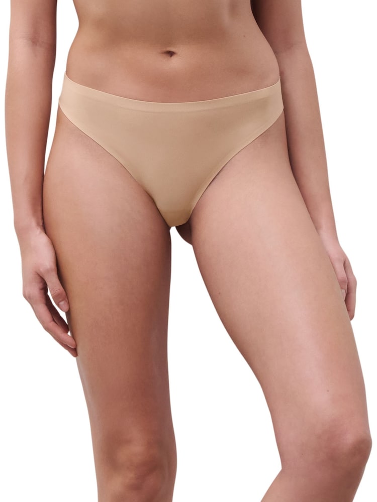 Chantelle One Size Soft Stretch Seamless Nude Thongs 3 Pack - Image 2 of 3