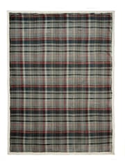 Dreams & Drapes Green Bennet Check Sherpa Reverse Throw - Image 2 of 4