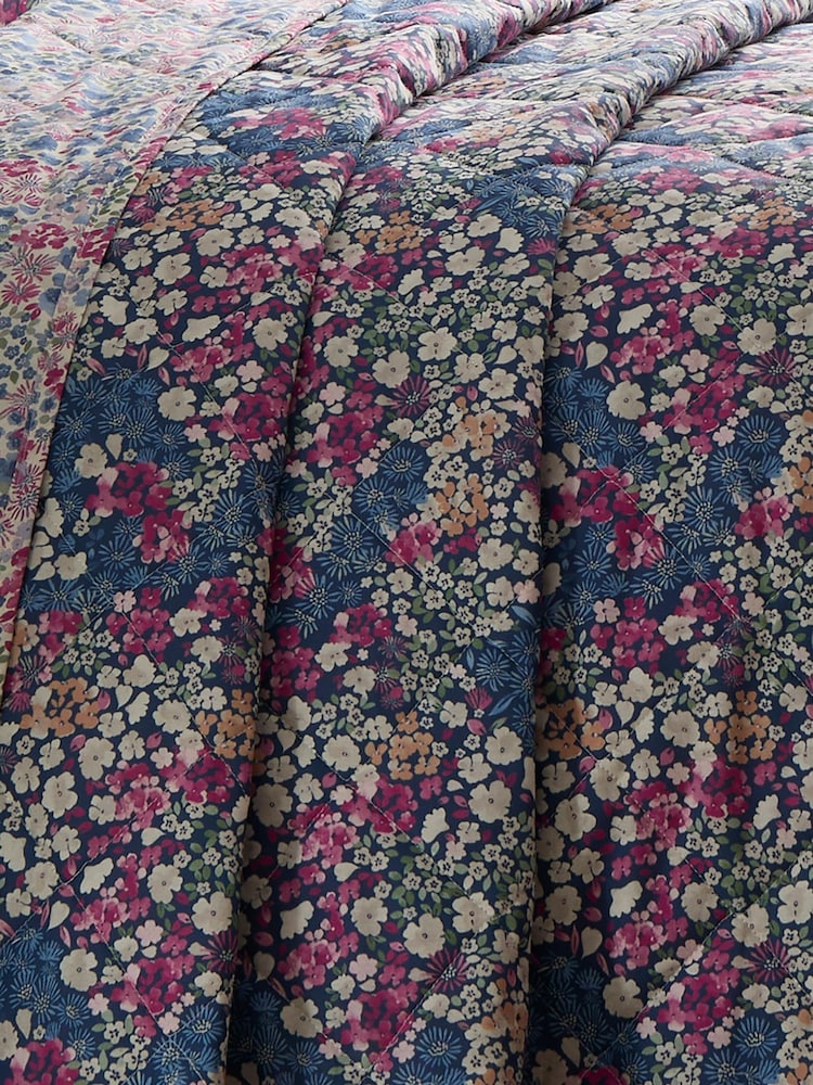 Dreams & Drapes Navy Bessie Quilted Bedspread - Image 2 of 3