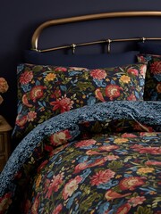 Dreams & Drapes Navy Bejewelled Duvet Cover Set - Image 2 of 4