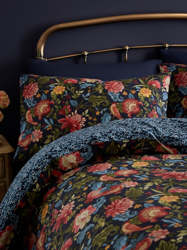 Dreams & Drapes Navy Bejewelled Duvet Cover Set - Image 2 of 4