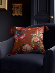Dreams & Drapes Bejewelled Velvet Filled Cushion - صورة 2 من 5