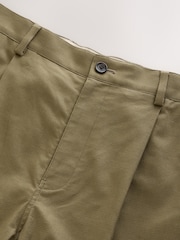 Khaki Green Relaxed Fit Cotton Blend Suit Trousers - Image 8 of 9