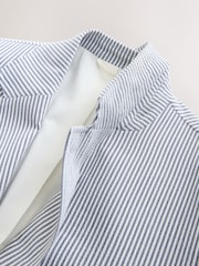 Albastru - Relaxed Fit Seersucker Stripe Suit Jacket - Imaginea 8 din 11