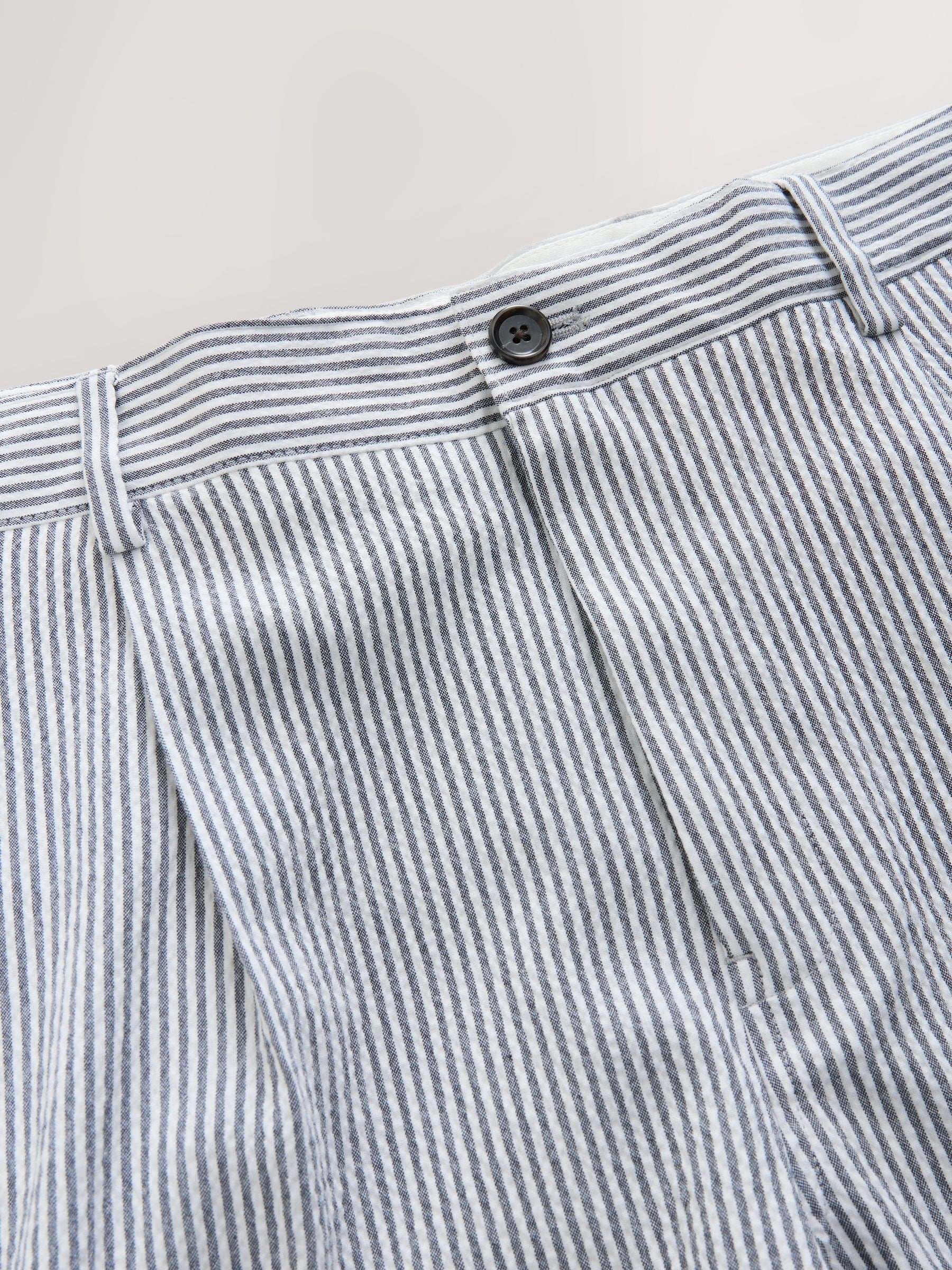 メンズウェア CLUBHAUS Seersucker Trousers Gray Stripe Buy Blue Relaxed Fit Seersucker Stripe Suit Trousers from Next Canada