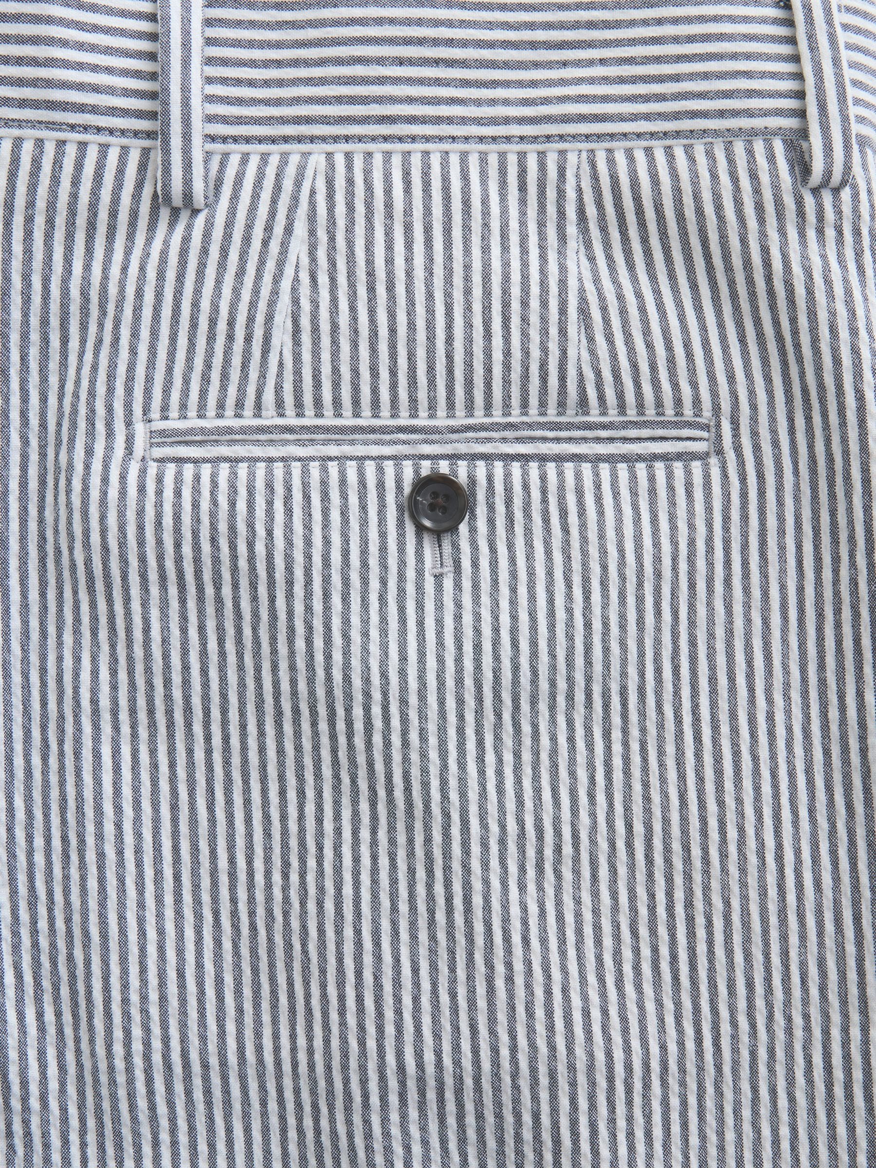 Buy Blue Relaxed Fit Seersucker Stripe Suit Trousers from Next Canada