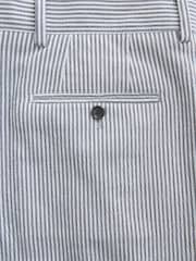 Albastru - Relaxed Fit Seersucker Stripe Suit Trousers - Imaginea 9 din 9