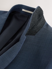Blue Tailored Fit N.Premium Merino Wool Blend Texture Suit Jacket - Image 11 of 14