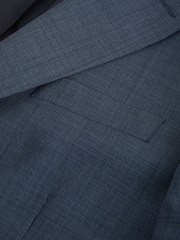 Blue Tailored Fit N.Premium Merino Wool Blend Texture Suit Jacket - Image 12 of 14