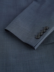 Blue Tailored Fit N.Premium Merino Wool Blend Texture Suit Jacket - Image 13 of 14