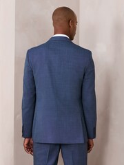 Blue Tailored Fit N.Premium Merino Wool Blend Texture Suit Jacket - Image 3 of 8