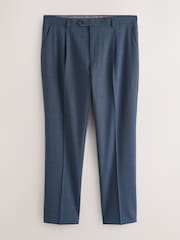 Blue N.Premium Tailored Fit Merino Wool Blend Texture Suit Trousers - Image 6 of 10