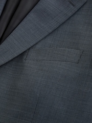 رمادي - سترة بدلة من مزيج صوف ميرينو بملمس بارز من N.Premium - Image 10 of 11