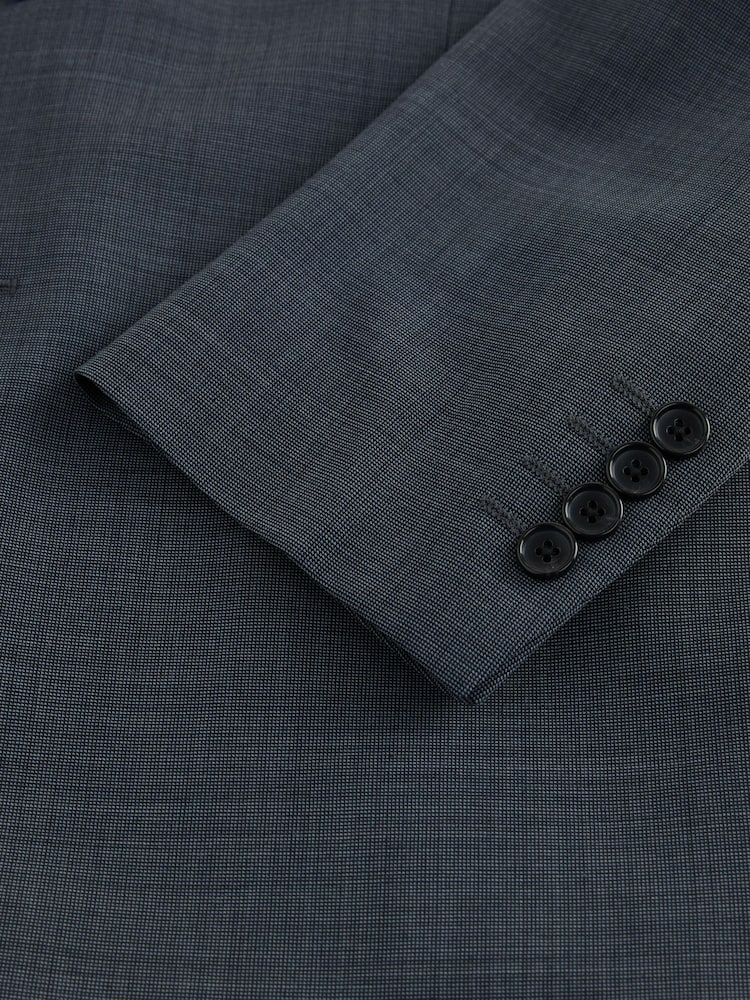 رمادي - سترة بدلة من مزيج صوف ميرينو بملمس بارز من N.Premium - Image 11 of 11