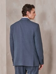 Grey Tailored Fit N.Premium Merino Wool Blend Texture Suit Jacket - Image 3 of 5
