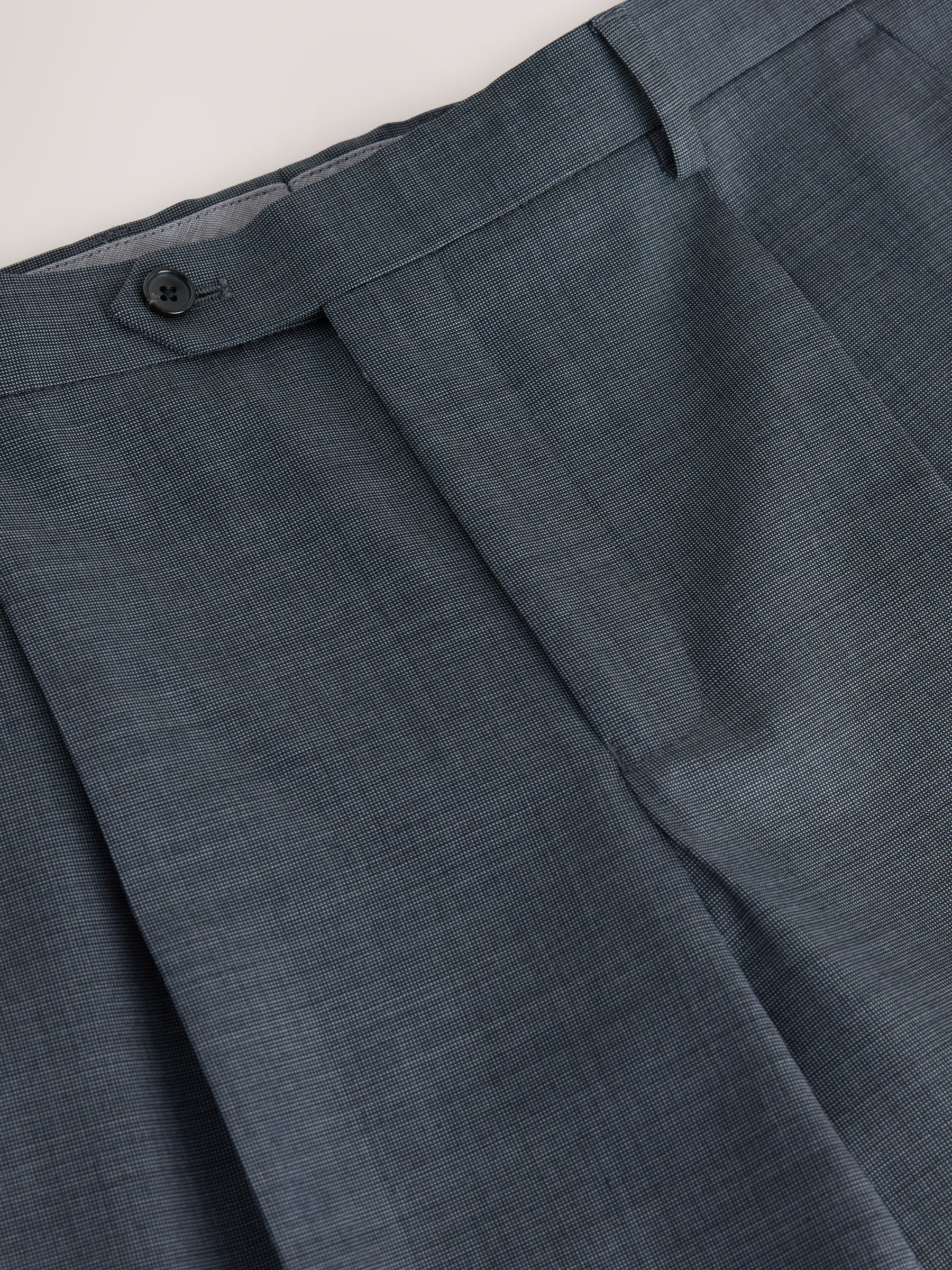 Buy Grey N.Premium Tailored Fit Texture Suit Trousers with Wool