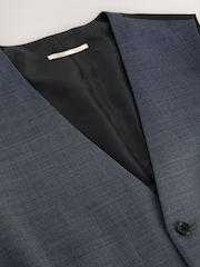 Gri - N.Premium Merino Wool Blend Texture Suit Waistcoat - Imaginea 6 din 9