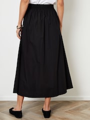 Saia de popeline de cotton Threadbare com zíper - Imagem 4 de 4