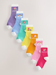 Little Bird by Jools Oliver Pastel Rainbow German Days Of The Week Socks 7 Pack - Image 1 of 8