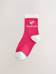 Little Bird by Jools Oliver Pastel Rainbow German Days Of The Week Socks 7 Pack - Image 2 of 8