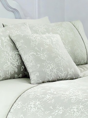 Dreams & Drapes Green Jasmine Jacquard Filled Cushion - Image 1 of 3