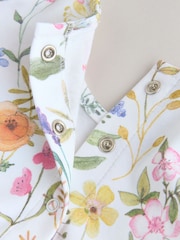 Pink Floral Frill Shoulder Baby Rompers 3 Pack - Image 9 of 12