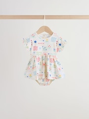 Rot und Weiß gemustert bestickt - Baby-Strampelanzüge aus Jersey im 3er-Pack - Bild 12 von 13