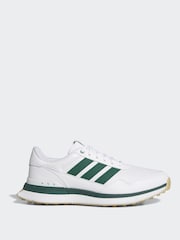 adidas Golf White/Green S2G 26 Leather Spikeless Shoes - Image 1 of 9