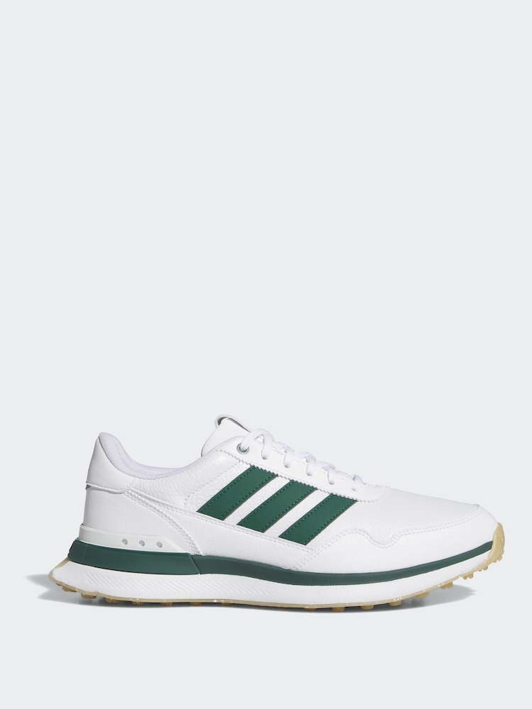 adidas Golf White/Green S2G 26 Leather Spikeless Shoes - Image 1 of 9 adidas Golf White/Green S2G 26 Leather Spikeless Shoes - Image 1 of 9