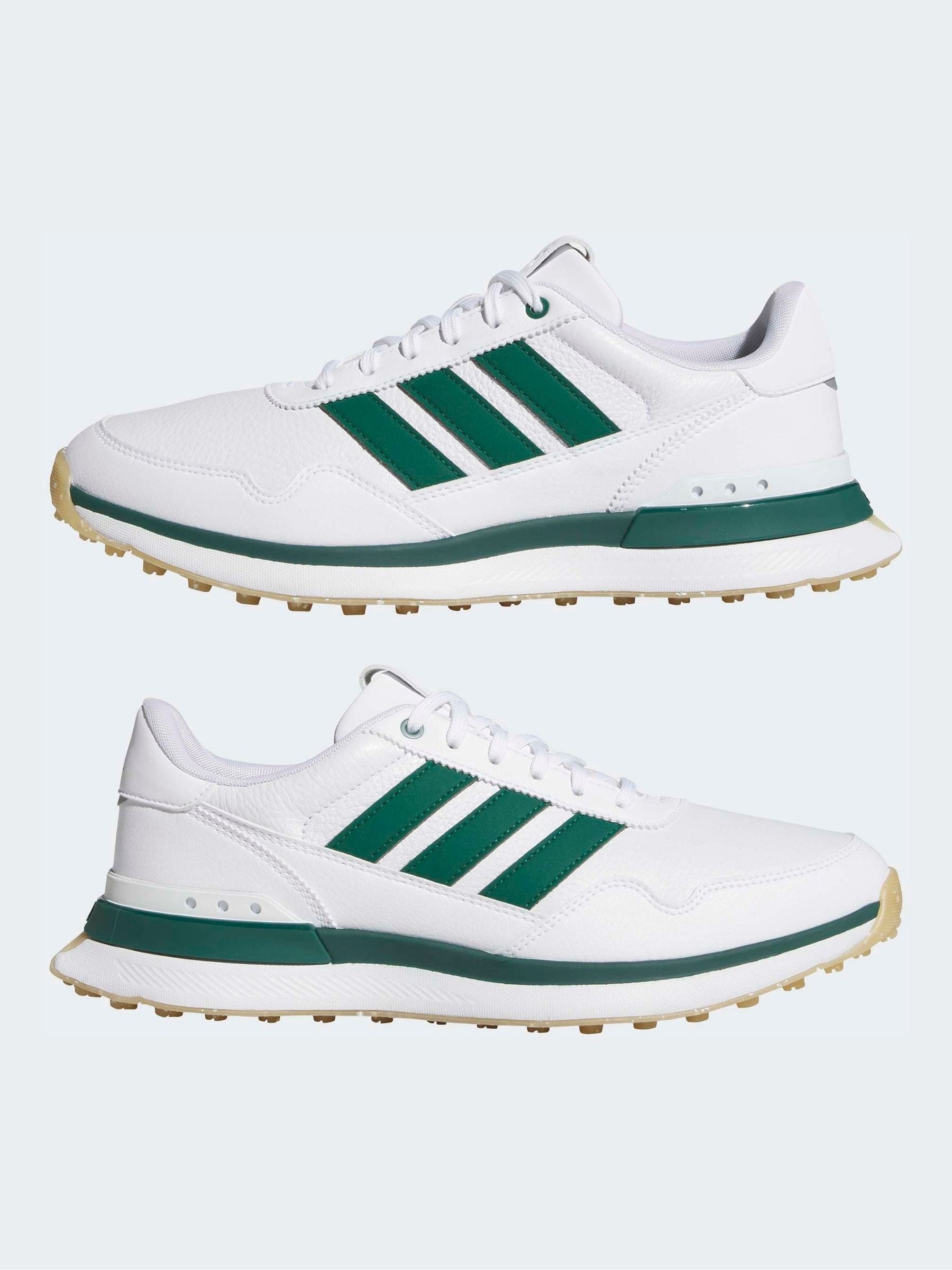 Buy adidas Golf White/Green S2G 26 Leather Spikeless Shoes from