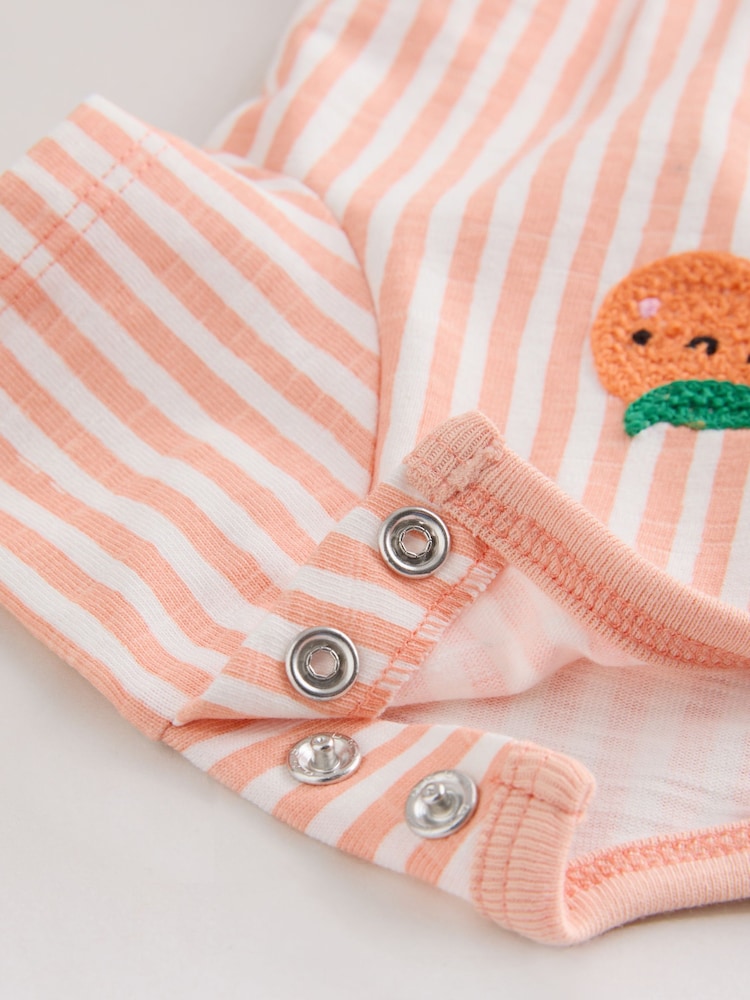 Blue and Orange Striped Jersey Sport Rompers 2 Pack - Image 14 of 14 Blue and Orange Striped Jersey Sport Rompers 2 Pack - Image 14 of 14