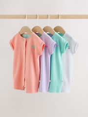 Multi Bright Coloured - Jersey Baby Krátký overal 4 Pack - Obrázek 1 z 15