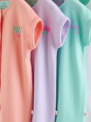 Multi Bright Coloured - Jersey Baby Krátký overal 4 Pack - Obrázek 11 z 15