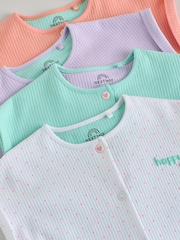 Multi Bright Coloured - Jersey Baby Krátký overal 4 Pack - Obrázek 12 z 15