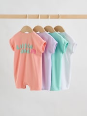 Multi Bright Coloured - Jersey Baby Krátký overal 4 Pack - Obrázek 2 z 15