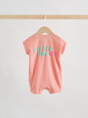 Multi Bright Coloured - Jersey Baby Krátký overal 4 Pack - Obrázek 4 z 15