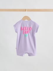 Multi Bright Coloured - Jersey Baby Krátký overal 4 Pack - Obrázek 6 z 15