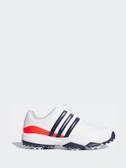 adidas Golf White/Blue Tour 360 24 Boa Kids Shoes - Image 3 of 10