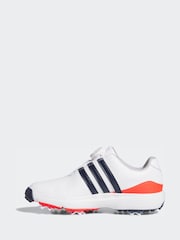 adidas Golf White/Blue Tour 360 24 Boa Kids Shoes - Image 5 of 10